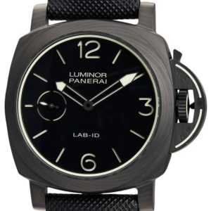 Panerai Herrklocka PAM01700 Luminor Svart/Textil Ø49 mm