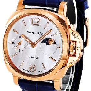 Panerai PAM01181 Luminor Due Vit/Läder Ø38 mm