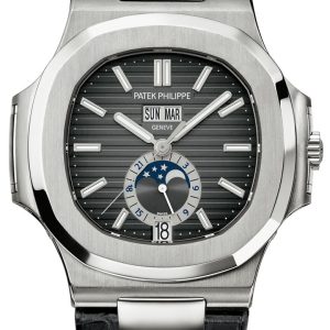Patek Philippe Herrklocka 5726A/001 Nautilus Svart/Läder Ø40.5 mm