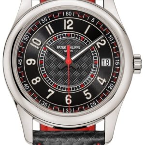 Patek Philippe Herrklocka 6007G-010 Calatrava Svart/Läder Ø40 mm