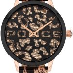 police damklocka pl16028msrb.02 bagan flerfärgad/läder ø36 mm
