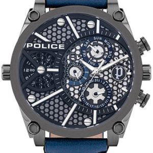 Police Herrklocka P15381JSU61B Vigor Vit/Läder Ø51 mm