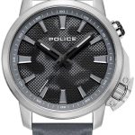 police herrklocka pewjd2202702 grå/läder ø44 mm
