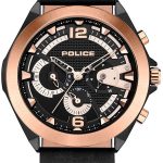 police herrklocka pewjf2108740 zenith brun/läder ø48 mm