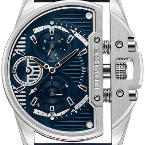 Police Herrklocka PEWJF2203602 Daintree Blå/Läder Ø48 mm