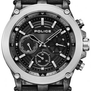 Police Herrklocka PEWJF2226640 Classic Svart/Läder Ø47 mm