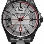 police herrklocka pewjh2007001 svart/stål ø48 mm