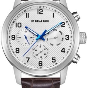 Police Herrklocka PEWJK2228201 Classic Vit/Läder Ø44 mm