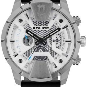 Police Herrklocka PEWJQ2203702 Huntley Silverfärgad/Gummi Ø48 mm