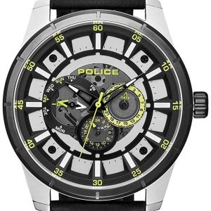 Police Herrklocka PL15410JSTB.04 Svart/Läder Ø48 mm