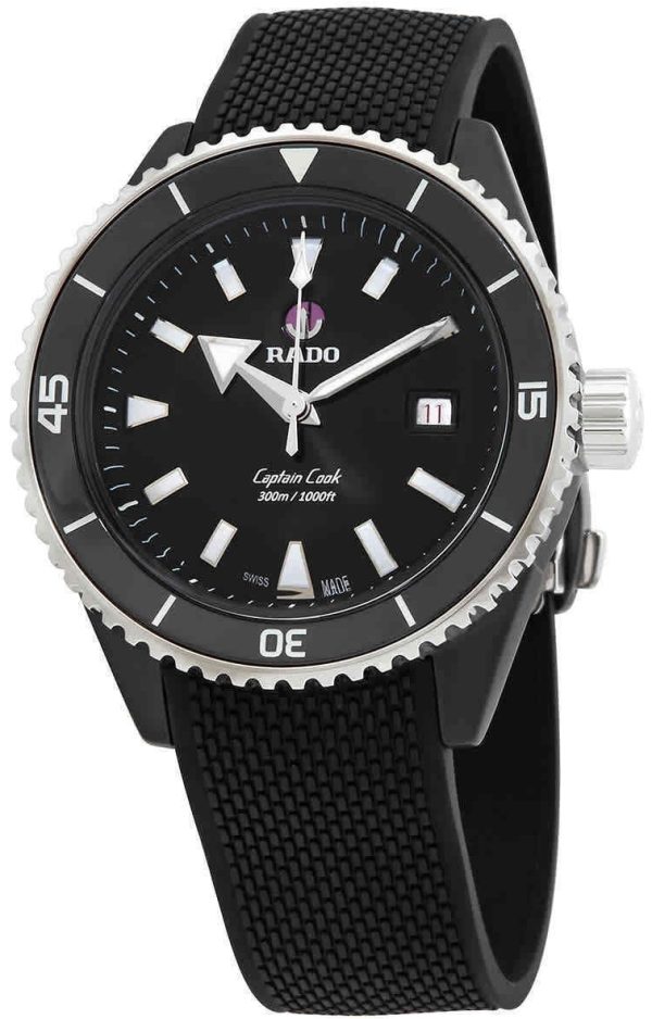 rado herrklocka r32129158 captain cook svart/gummi ø43 mm