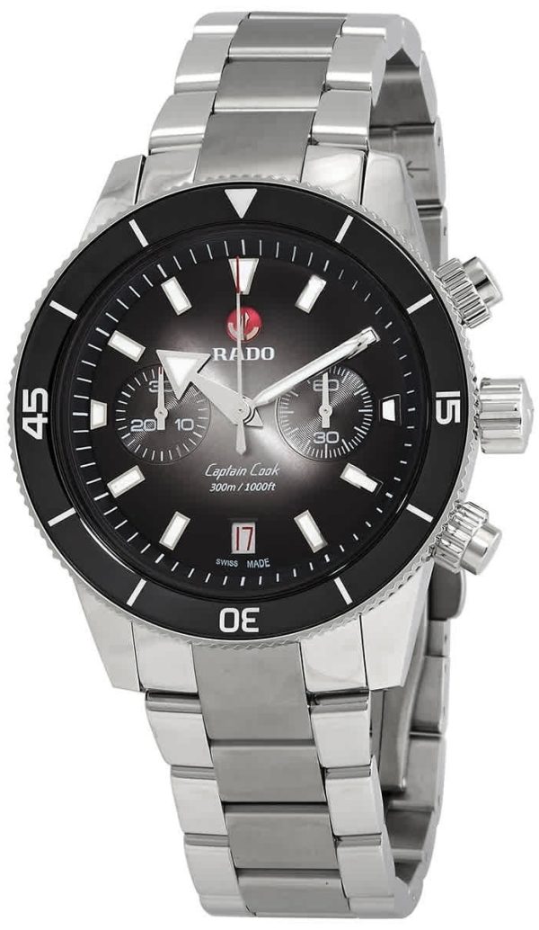 rado herrklocka r32145158 captain cook grå/stål ø43 mm