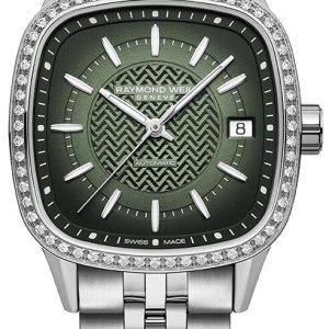 Raymond Weil Damklocka 2490-STS-52051 Freelancer Grön/Stål