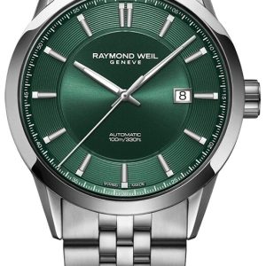 Raymond Weil Herrklocka 2731-ST-52001 Freelancer Grön/Stål Ø42 mm