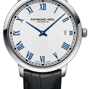Raymond Weil Herrklocka 5585-STC-00353 Toccata Vit/Läder Ø42 mm
