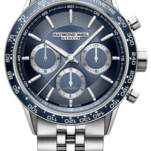 Raymond Weil Herrklocka 7741-ST3-50021 Freelancer Blå/Stål Ø43.5 mm