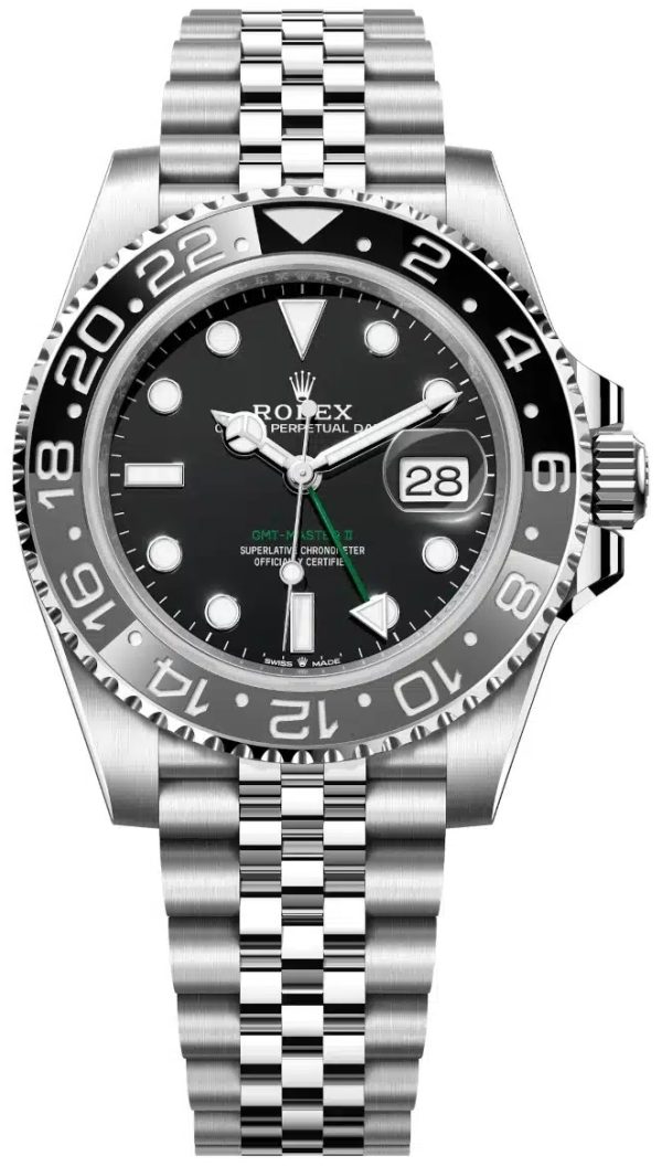 rolex 126710grnr-0003 gmt-master ii svart/stål ø40 mm