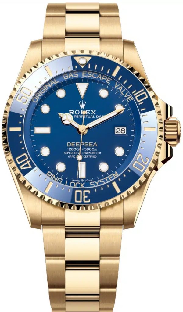 rolex 136668lb-0001 deep sea blå/18 karat gult guld ø44 mm