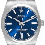 rolex damklocka 124200-0003 oyster perpetual 34 blå/stål ø34 mm