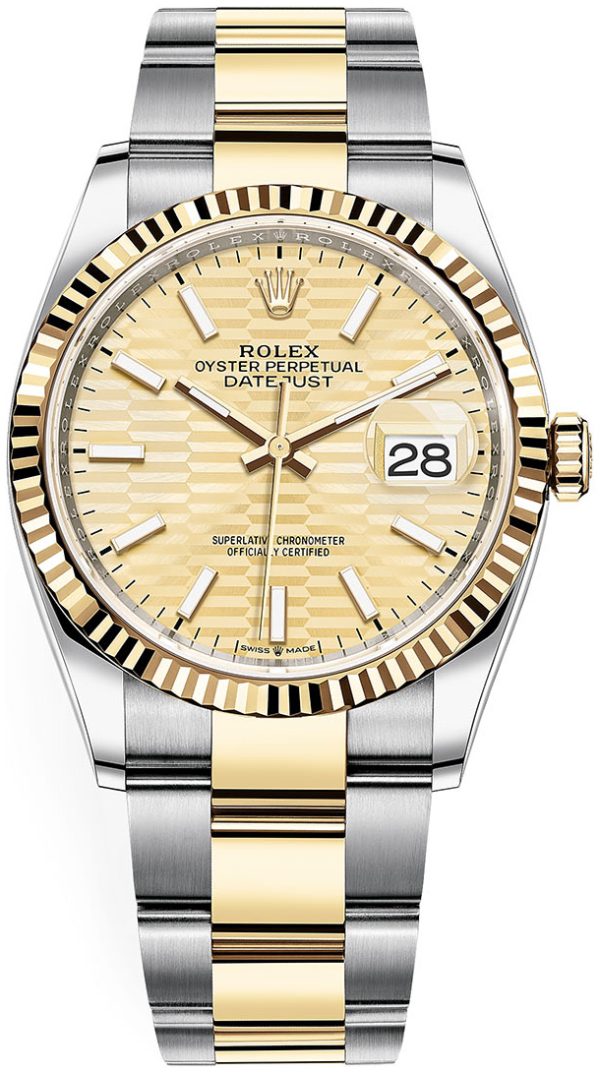 rolex damklocka 126233-0040 datejust 36 guld/18 karat gult guld ø36