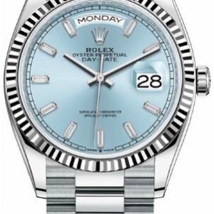 Rolex Damklocka 128236-0009 Day-Date 36 Blå/Platina Ø36 mm