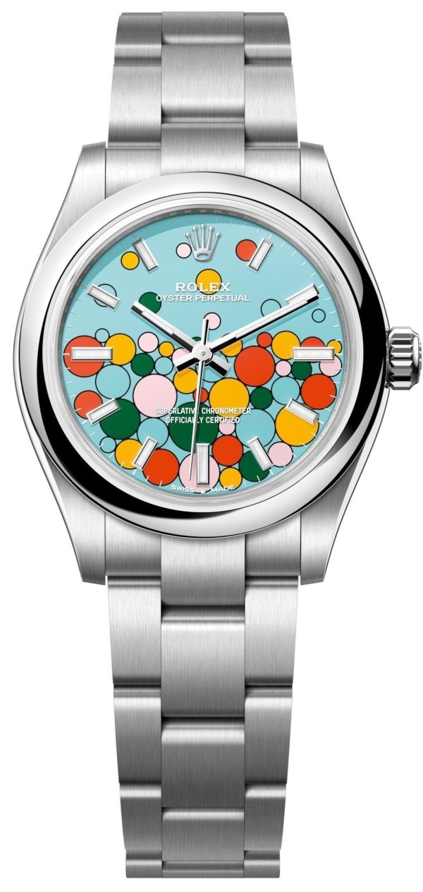rolex damklocka 277200-0010 oyster perpetual 31 turkos/stål ø31 mm