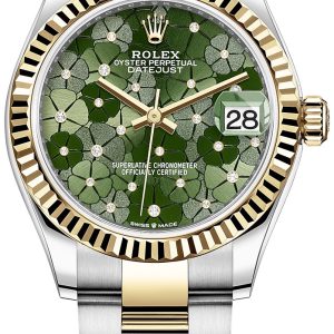 Rolex Damklocka 278273-0031 Datejust 31 Grön/18 karat gult guld Ø31