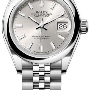 Rolex Damklocka 279160-0005 Lady-Datejust 28 Silverfärgad/Stål Ø28