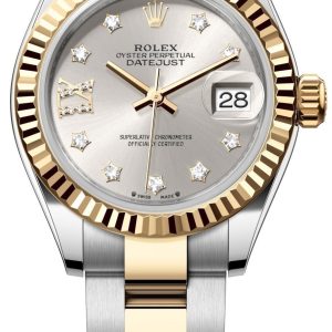 Rolex Damklocka 279173-0004 Lady-Datejust 28 Silverfärgad/Stål Ø28