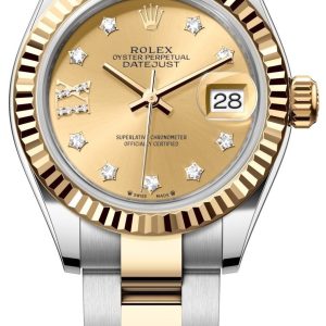 Rolex Damklocka 279173-0022 Lady-Datejust 28 Champagnefärgad/Stål