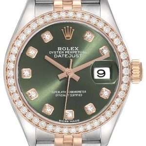 Rolex Damklocka 279381RBR-0007 Lady-Datejust 28 Grön/Stål Ø28 mm