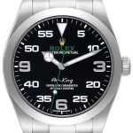 rolex herrklocka 116900-0001 air-king svart/stål ø40 mm