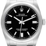 rolex herrklocka 126000-0002 oyster perpetual 36 svart/stål ø36 mm