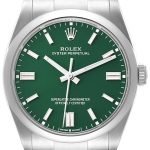 rolex herrklocka 126000-0005 oyster perpetual 36 grön/stål ø36 mm