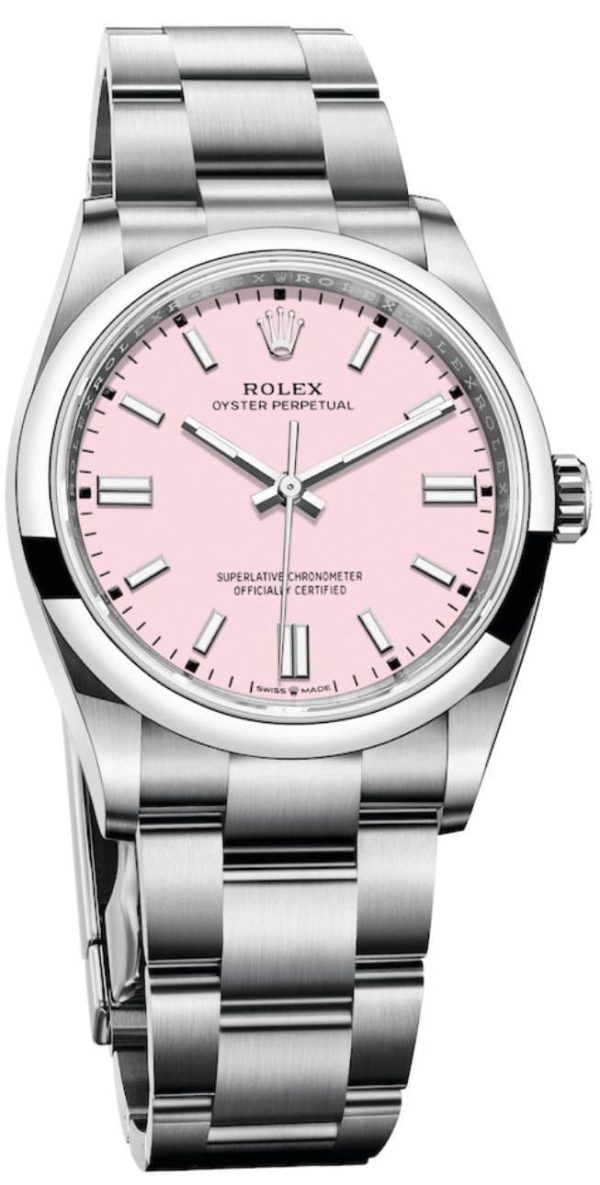 rolex herrklocka 126000-0008 oyster perpetual 36 rosa/stål ø36 mm