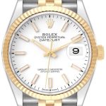rolex herrklocka 126233-0019 datejust 36 vit/stål ø36 mm