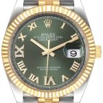 rolex herrklocka 126233-0025 datejust 36 grön/stål ø36 mm