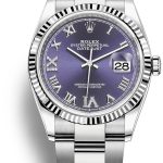 rolex herrklocka 126234-0022 datejust 36 lila/stål ø36 mm