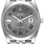 rolex herrklocka 126300-0014 datejust 41 wimbledon grå/stål ø41 mm