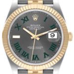 rolex herrklocka 126333-0020 datejust 41 wimbledon grå/18 karat gult