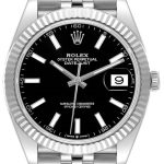 rolex herrklocka 126334-0018 datejust 41 svart/stål ø41 mm
