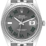 rolex herrklocka 126334-0022 datejust 41 wimbledon grå/stål ø41 mm