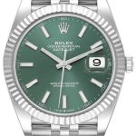 rolex herrklocka 126334-0028 datejust 41 grön/stål ø41 mm