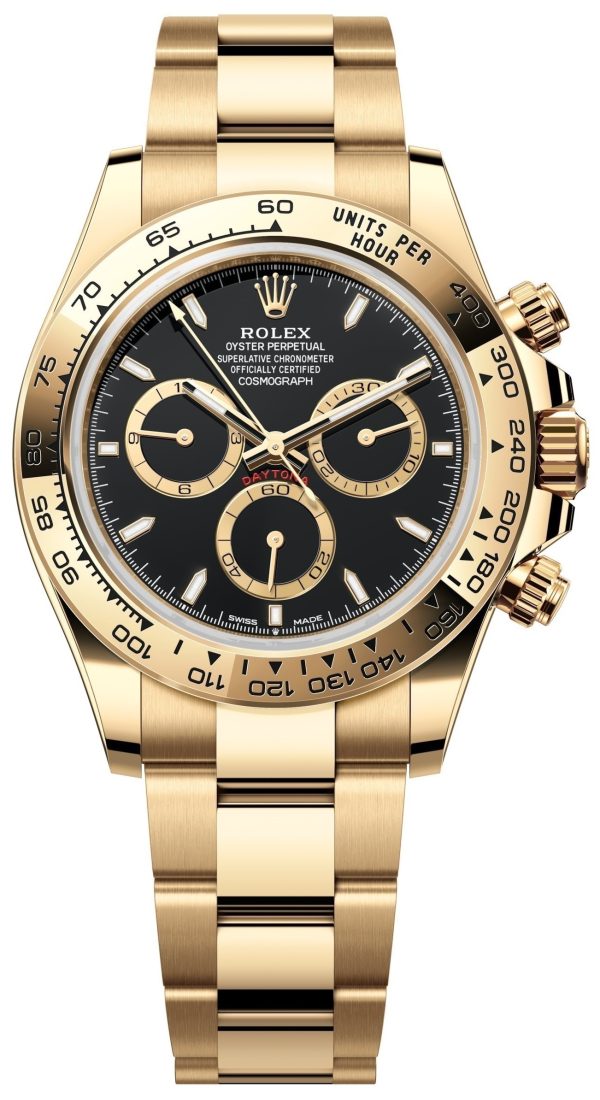 rolex herrklocka 126508-0004 cosmograph daytona svart/18 karat gult