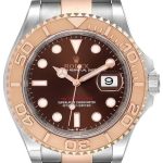 rolex herrklocka 126621-0001 yacht-master 40 brun/18 karat roséguld