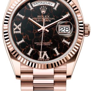Rolex Herrklocka 128235-0041 Day-Date 36 Brun/18 karat roséguld Ø36
