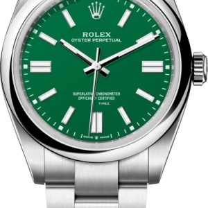 Rolex Herrklocka 134300-0004 Oyster Perpetual 41 Grön/Stål Ø41 mm
