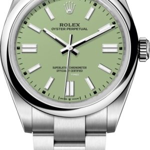 Rolex Herrklocka 134300-0006 Oyster Perpetual 41 Grön/Stål Ø41 mm