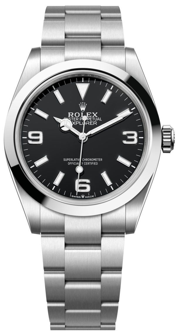 rolex herrklocka 224270-0001 explorer svart/stål ø40 mm