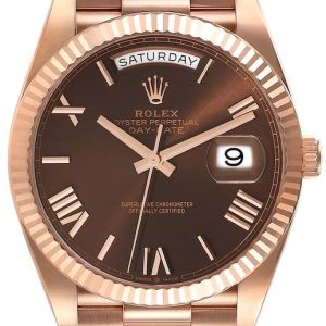 Rolex Herrklocka 228235-0002 Day-Date 40 Brun/18 karat roséguld Ø40